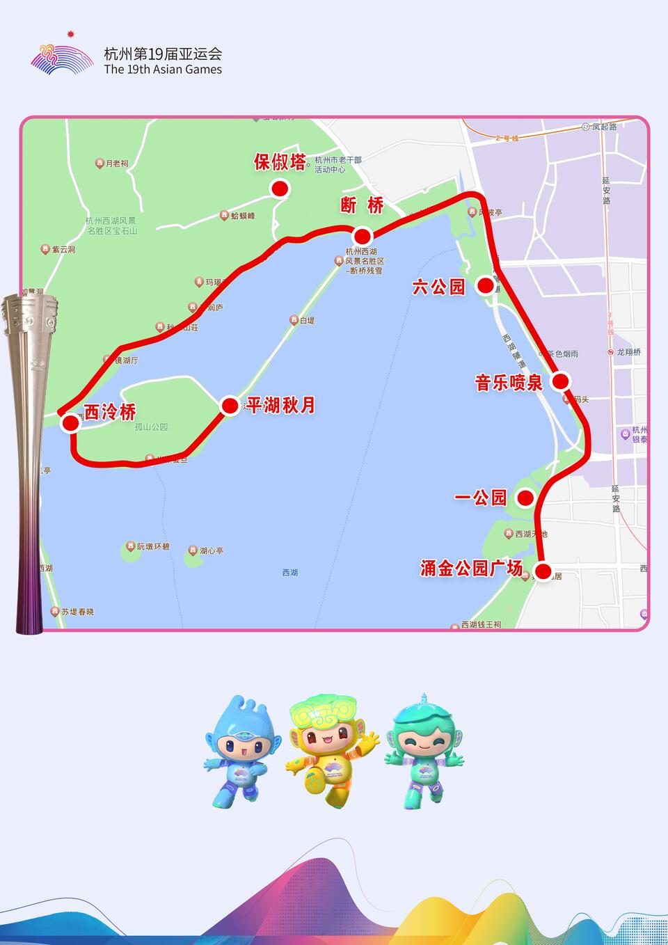 杭州第19届亚运会火炬传递启动