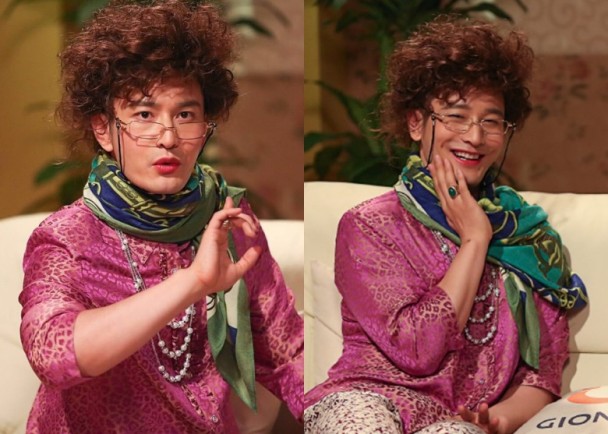 黄晓明戴假发扮大妈引爆笑