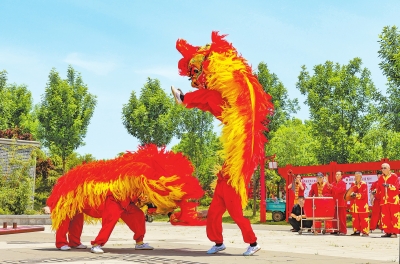 安陽內黃“獅”武結合 非遺項目“火”起來