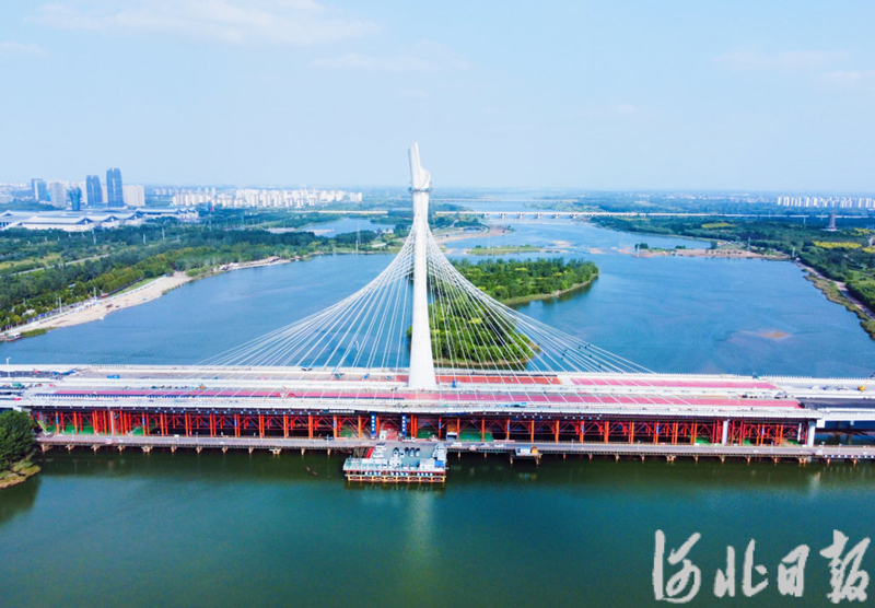 石家庄滹沱河特大桥雄姿初现