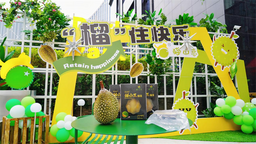 广西南宁最大的猫山王榴莲展示中心正式揭牌