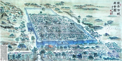 八旬翁绘北京怀柔古城“清明上河图”
