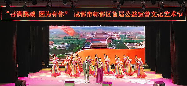 成都郫都区启动首届公益慈善文化艺术节_fororder_文艺表演现场