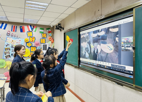 【原创】青岛大学双语实验学校与俄罗斯彼尔姆第二学校开展线上同步课堂活动_fororder_青岛11