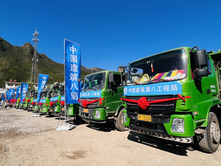 河北涞水：第一批灾后重建工程集中开工_fororder_图为涞水县第一批灾后重建工程集中开工仪式现场。    （李金璐 摄）.JPG