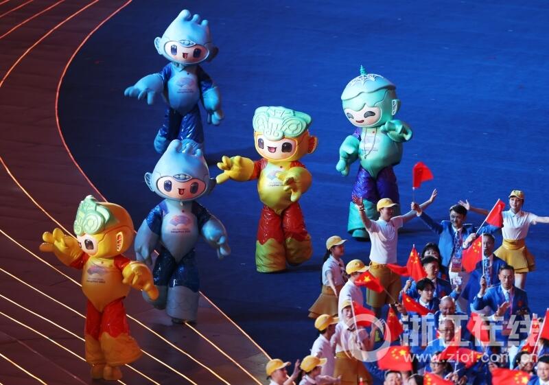 杭州第19届亚运会开幕式举行 中国代表团入场_fororder_W020230923782886616507