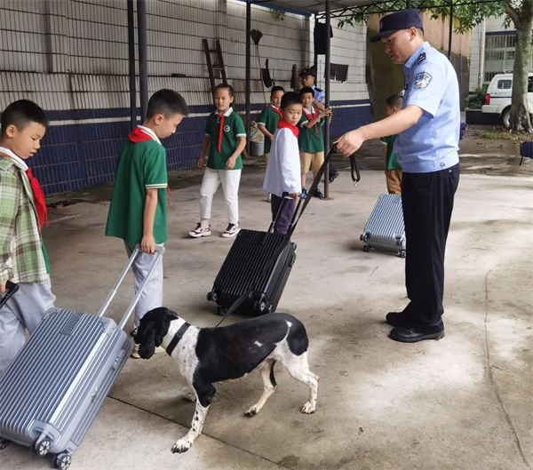 重慶開州舉行“警營開放日”  萌娃與警犬上演“零距離”接觸_fororder_圖片2