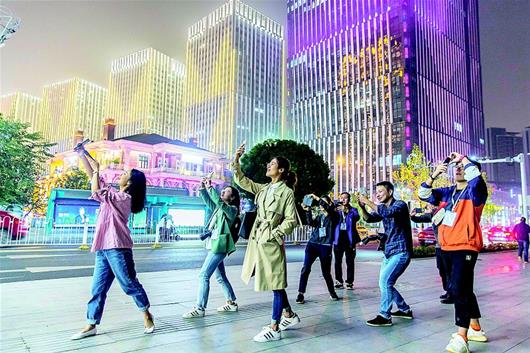 手机拍摄江城美丽夜景