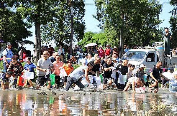 成都青白江区：百人捕鱼庆丰收_fororder_捕鱼现场-供图-成都市青白江区委宣传部