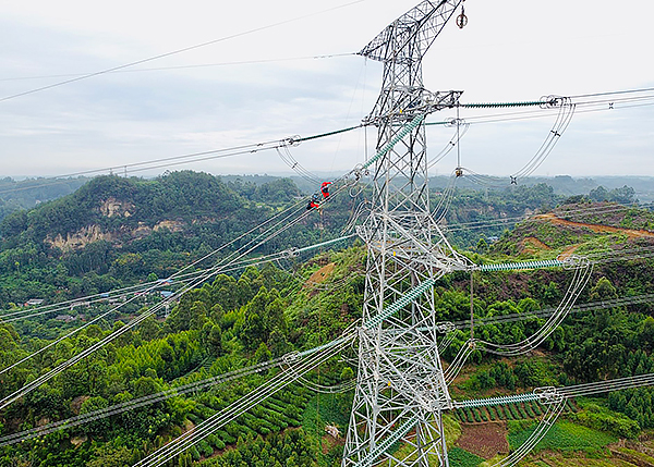 四川电网迎峰度冬首个项目顺利投运_fororder_500千伏乐山南变电站建设过程（蔡昌杰-摄）