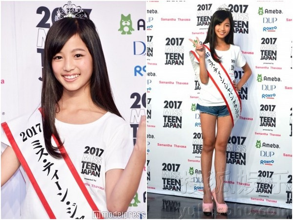 日本十二岁少女选美夺冠长腿逆天笑容可人