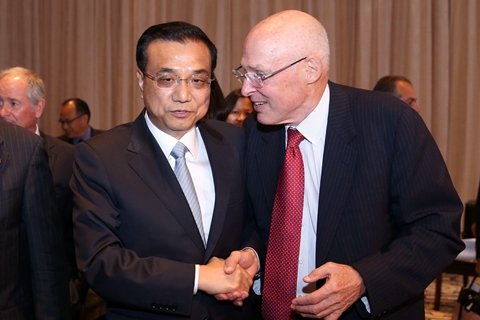 紐約華爾道夫飯店“星光熠熠”:李克強對話美國重量級人物