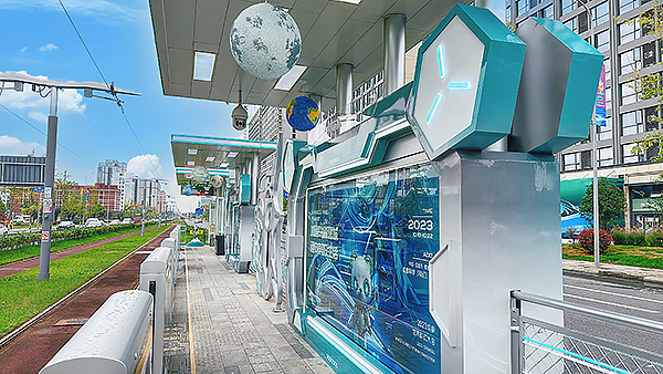 2023成都世界科幻大会主题车站亮相_fororder_大禹东路站-供图-成都轨道集团