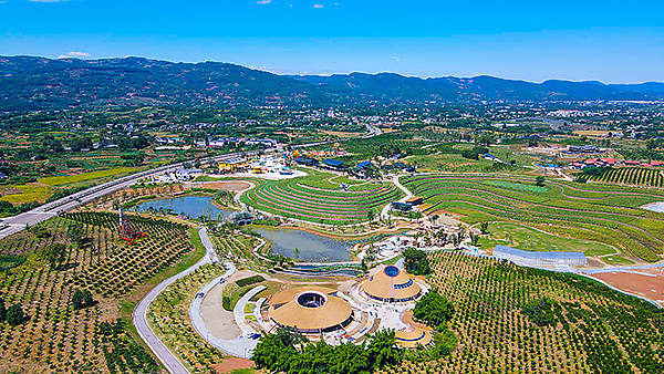 成都金堂县乡村振兴田园综合体“中国橘乡·天府城市果园”开园_fororder_“中国橘乡__天府城市果园”风貌-供图-金堂县委宣传部