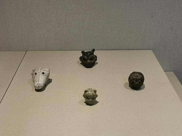 這些珍貴的陶塤，正在遼寧省博物館展出