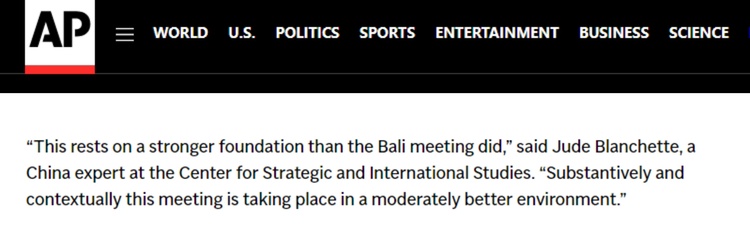 外媒關注“通往舊金山”的中美關係