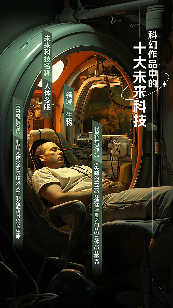 “科幻作品中的十大未来科技”正式发布 太空电梯最受大众期待_fororder_人体冬眠--供图-2023年成都世界科幻大会组委会
