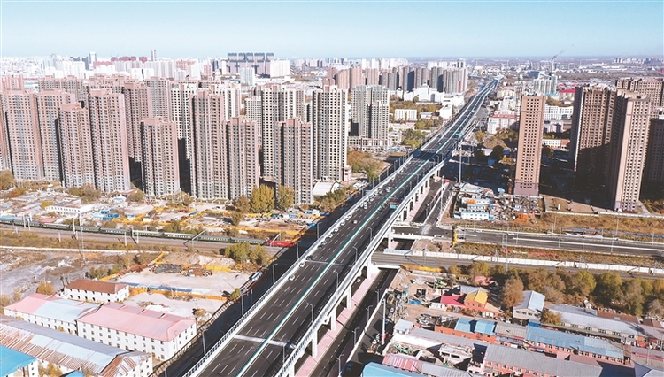 撑起城市发展新未来 哈尔滨东三环快速路正式通车