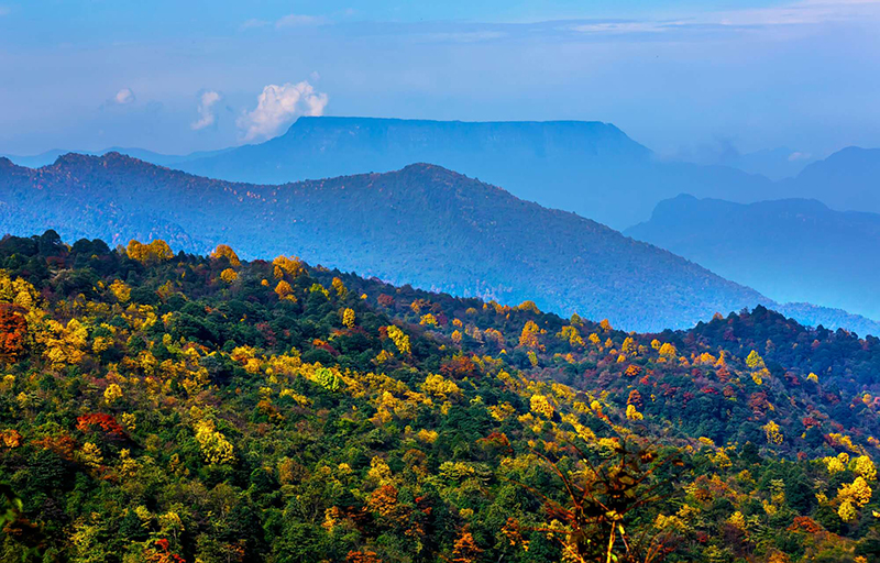 眉山洪雅瓦屋山镇：农文旅融合 绘就乡村振兴新图景_fororder_瓦屋山秋韵-摄影-薛良全