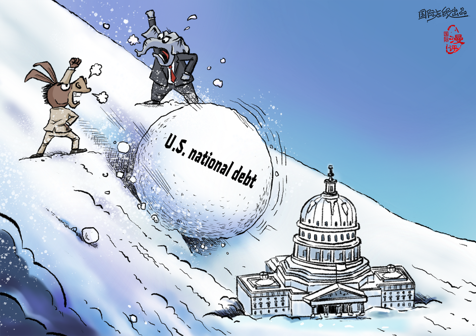 【Editorial Cartoon】Debt Snowball_fororder_債務雪球（英)