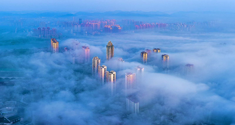 眉山仁寿：公园城市的日与夜_fororder_仁寿清晨-供图-仁寿县委宣传部