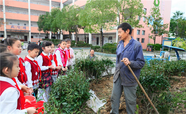 重庆市万盛经开区福耀实验学校开展“茶树进校园”种植活动_fororder_图片2
