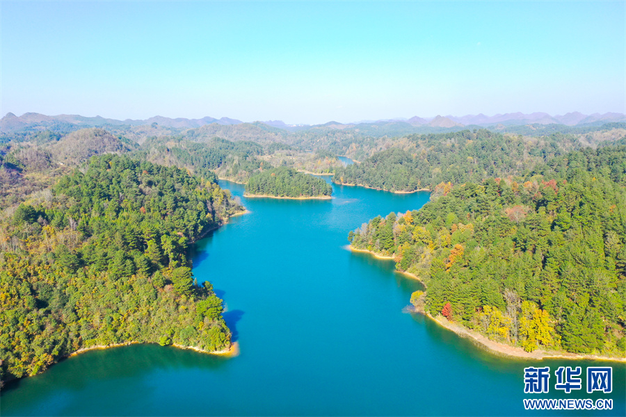 贵州长顺：冬日杜鹃湖美如画