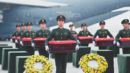 在韩中国人民志愿军烈士遗骸回国迎接仪式举行 谌贻琴出席并讲话_fororder_8cfb2667-246a-4e8c-bc0d-3bff84c51c0b