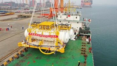 天津製造 全球首個商用海底數據中心數據艙完成安裝