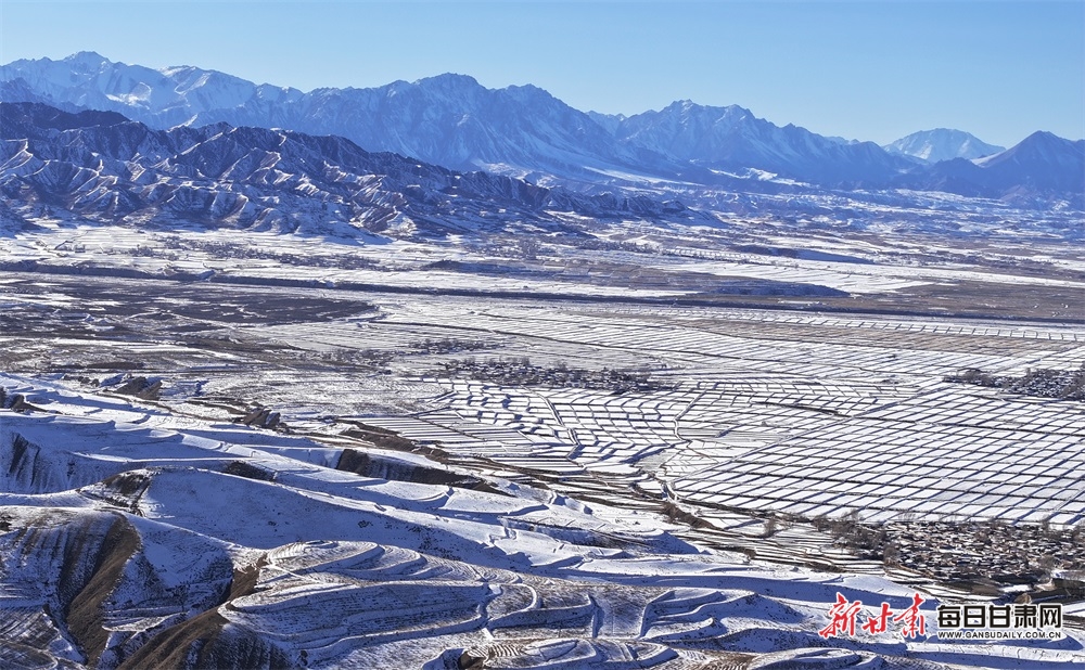 雪浴祁连风光美 冬至山乡画意浓 航拍民乐给你别样视觉_fororder_3