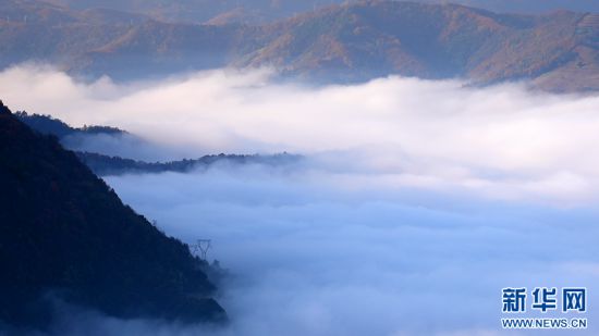 秦岭山城石泉冬日云海现奇观 邀您赴人间惊鸿宴