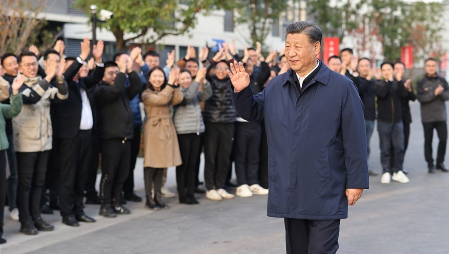 習近平在上海考察 返京途中在江蘇鹽城考察_fororder_1701611039104_265