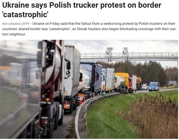 乌克兰卡车遭“围堵” 欧盟“偏心”惹麻烦