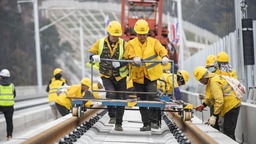 每天6公里，杭溫鐵路二期浦江段正式進入鋪軌階段