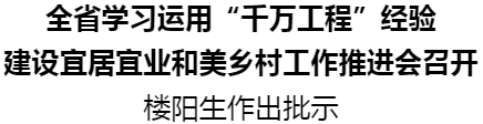 河南省学习运用“千万工程”经验建设宜居宜业和美乡村工作推进会召开