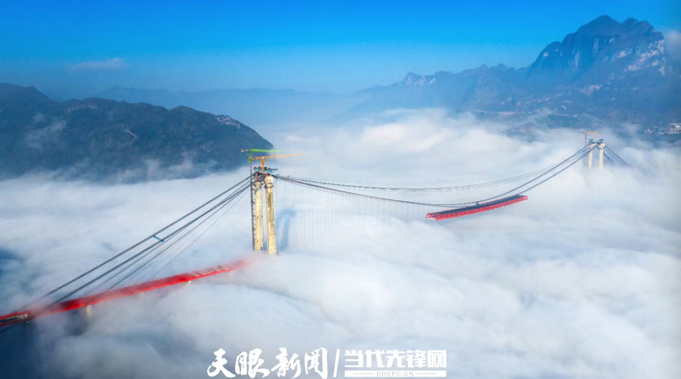 雲端架橋！牂牁江大橋總體施工進度完成94%