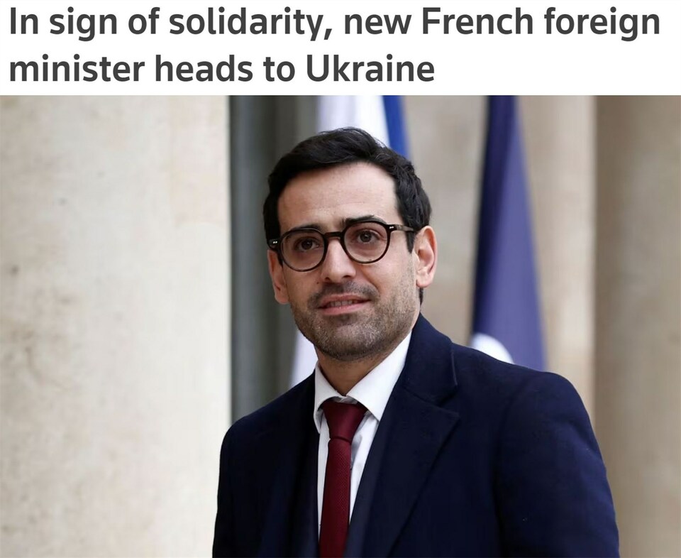 法国新外长上任伊始前往乌克兰以示支持