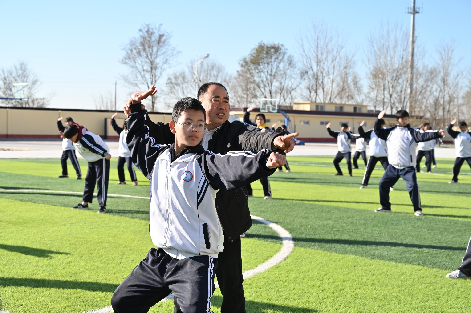 河北盐山：传统武术入校园 非遗传承现活力_fororder_图片1