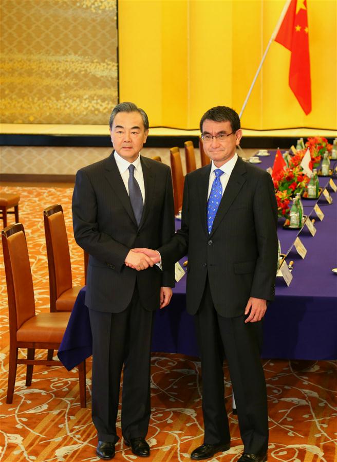 Chinese, Japanese foreign ministers meet on bilateral ties