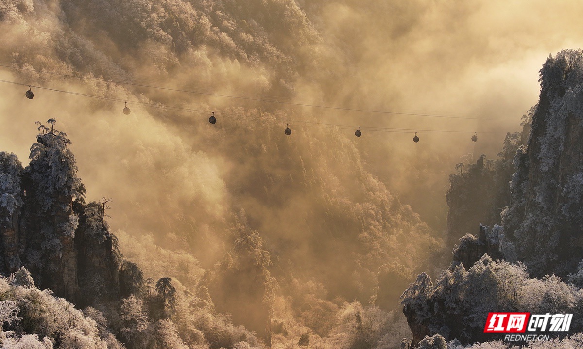 张家界国家森林公园冬天有多美？ 这组雪后大片饱眼福