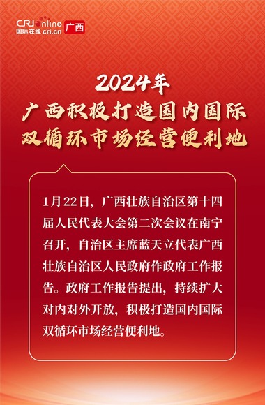 海报 | 2024年广西积极打造国内国际双循环市场经营便利地