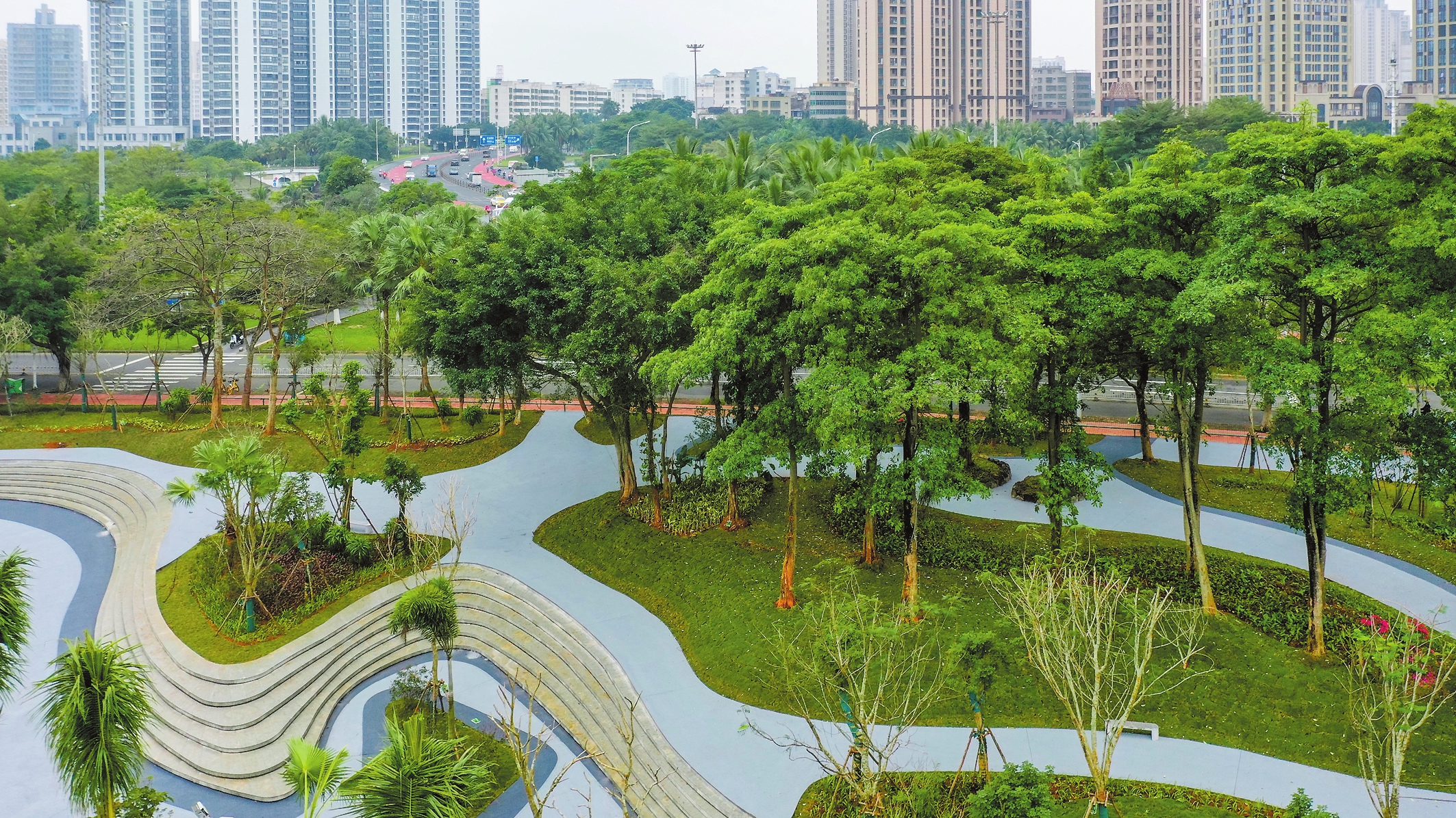 推窗可见绿 出门即入园  海口20个“口袋公园”建成开放_fororder_05d6cae666026f38ec19b77e49b084e9