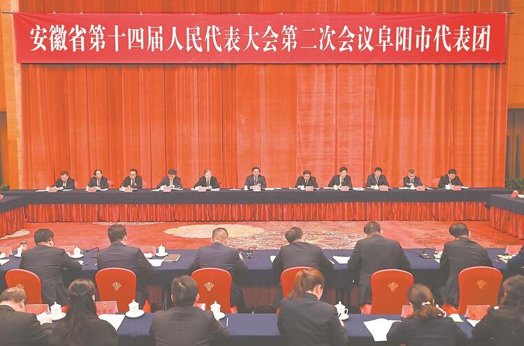 安徽省委书记韩俊参加省十四届人大二次会议阜阳市代表团审议