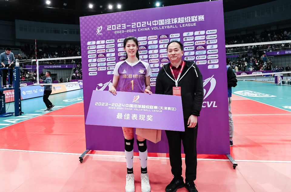中国女排超级联赛决赛次回合 天津渤海银行女排完胜上海队_fororder_5