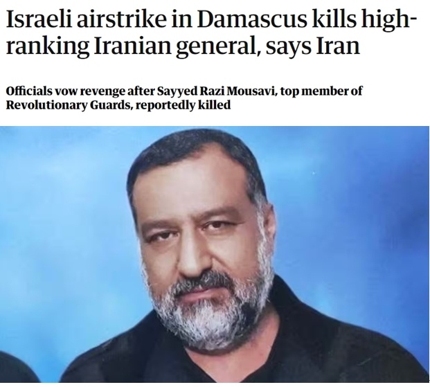 伊朗高级将领在以色列“导弹袭击”中身亡 紧张局势升级！