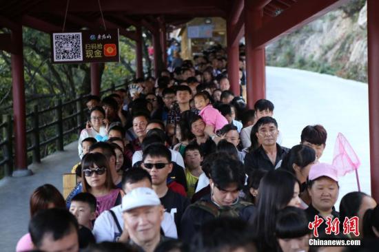 国庆第三日旅游接待人数1.08亿人次 铁路持续高位运行
