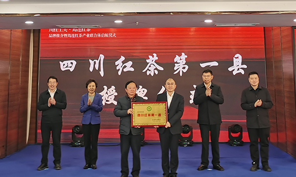 四川茶产业综合产值突破千亿元 居全国第一方阵_fororder_授牌仪式现场