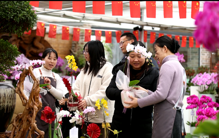 黃山市徽州區：花卉從業者堅守崗位 方便市民賞花選購_fororder_圖片1