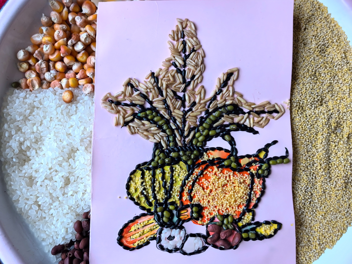 图片默认标题_fororder_种子画——五谷丰登 摄影 李红晨