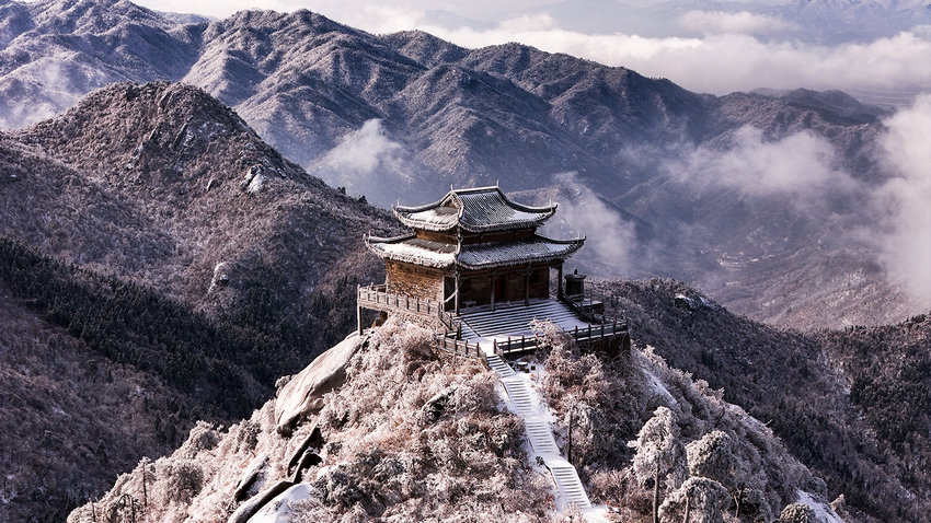 信阳市67新县雪后初霁美若仙境